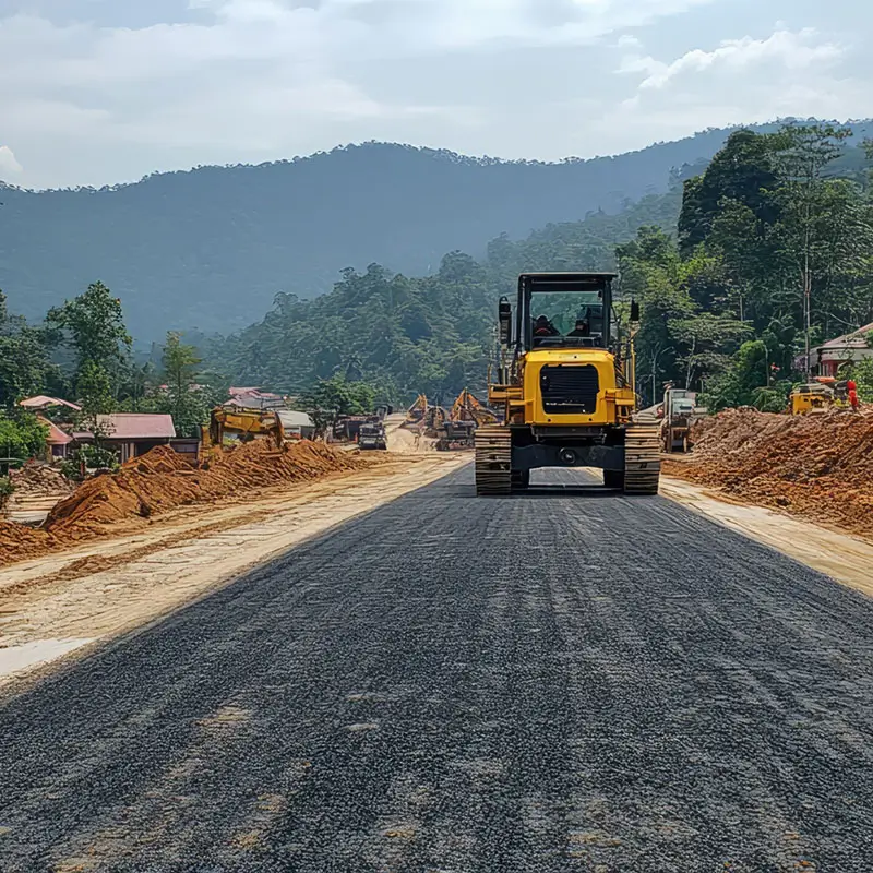 Doug Bateman Road Construction in a Mountainous Doug Bateman Road Construction in a Mountainous